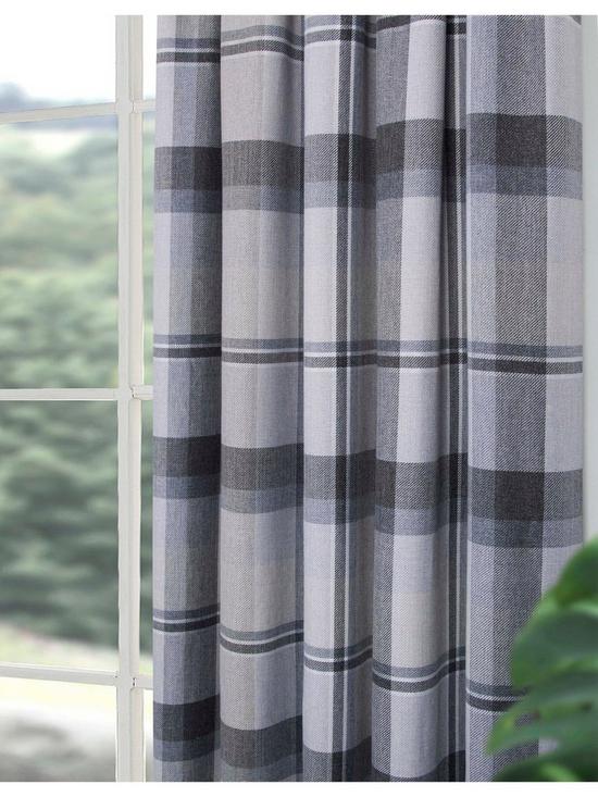 stillFront image of very-home-braemar-check-pleated-linednbspcurtains
