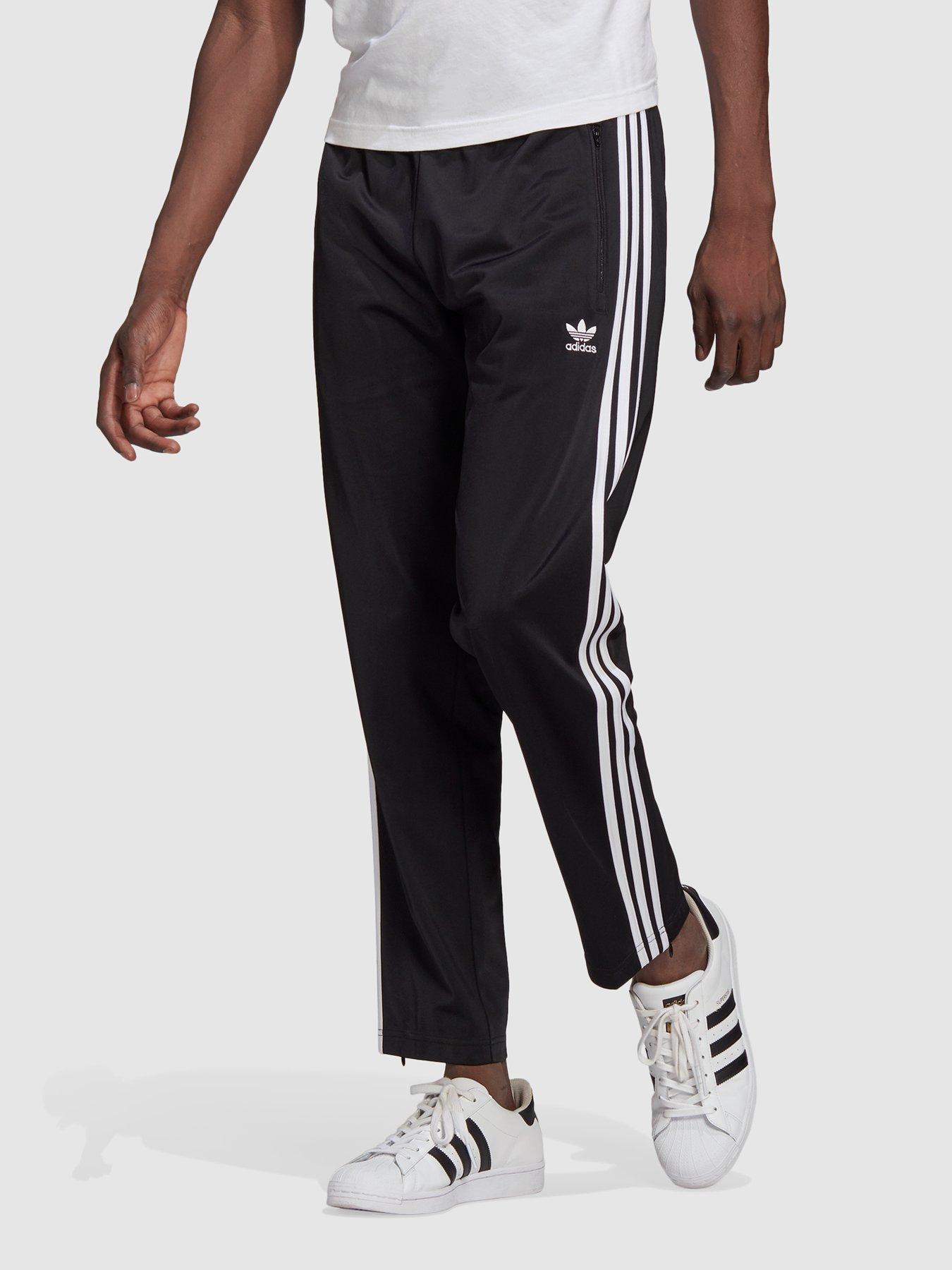 Adidas three best sale stripe tracksuit bottoms