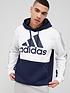  image of adidas-essentials-colourblock-hoodie-greynavy