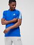  image of adidas-badge-of-sportnbsp3-stripe-t-shirt-royal-bluewhite
