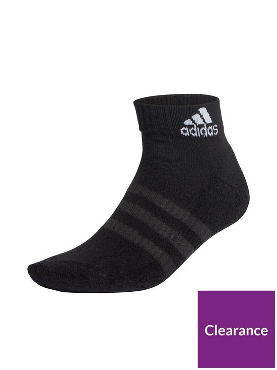 front image of adidas-cushion-6-pack-ankle-sock-black
