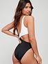  image of nike-colourblock-crossover-one-piece-swimsuit-black
