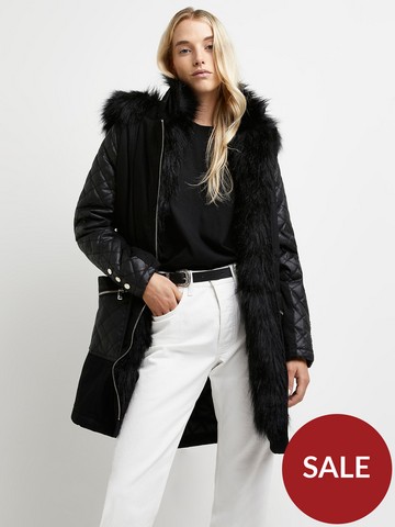 All Coats River Island Jackets Women Littlewoods Com River Island Coats Jackets Women, Women S Black Winter Coat River Island
