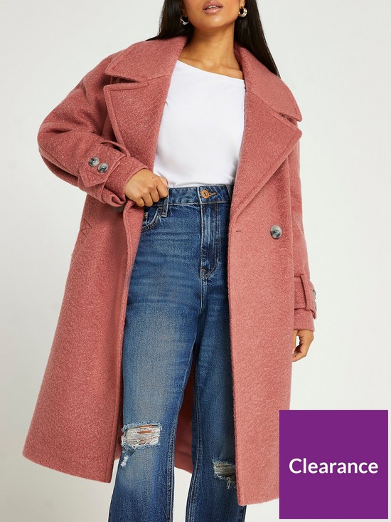 front image of ri-petite-oversized-coat-dark-pink