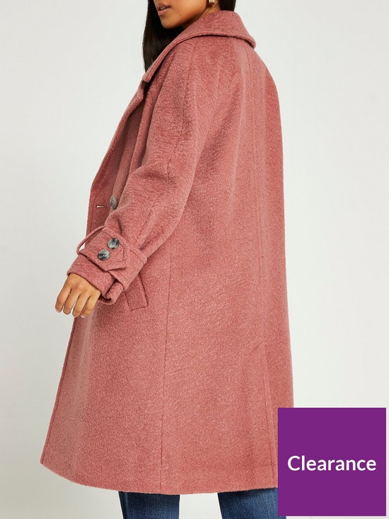 stillFront image of ri-petite-oversized-coat-dark-pink