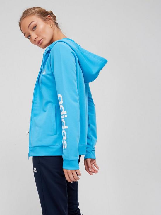 stillFront image of adidas-essentials-linear-tracksuit-blue