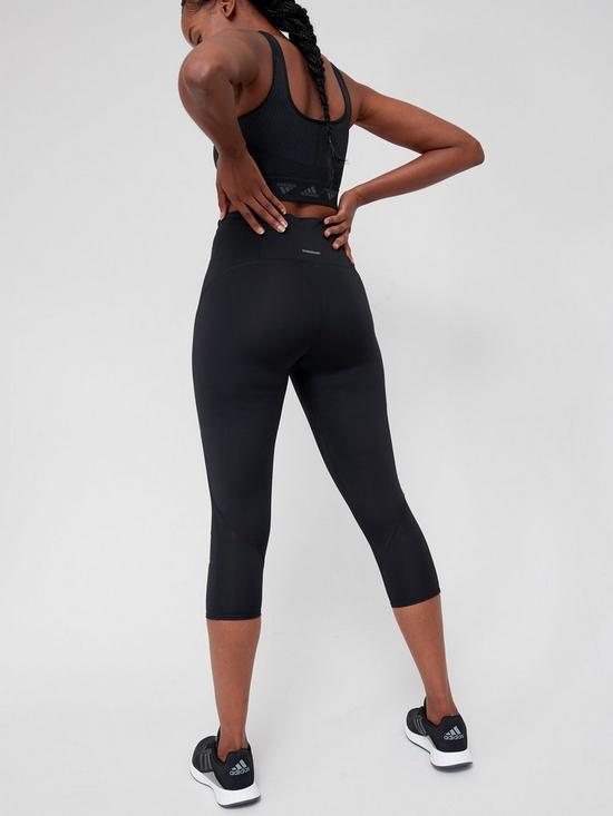 stillFront image of adidas-own-the-response-running-womens-capri-34-leggings-black