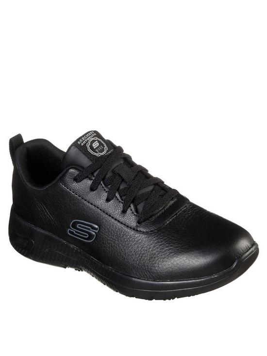 front image of skechers-athletic-lace-up-workwear-trainers