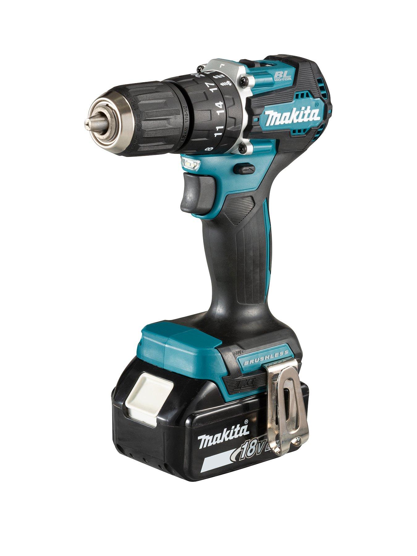  image of makita-18v-lxt-brushless-cordlessnbspcombi-drill-with-2x-5ah-batteries-fast-charger-amp-makpac-type-2-carry-case