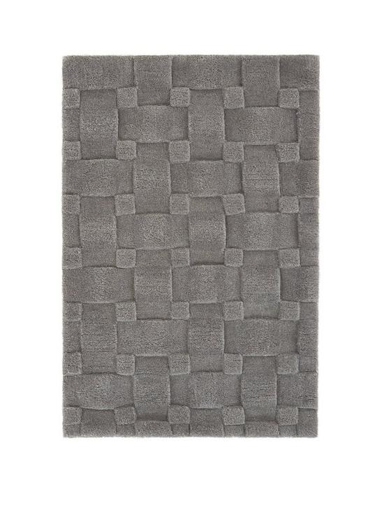 front image of origins-cosy-cottage-weave-grey-rug-80x150