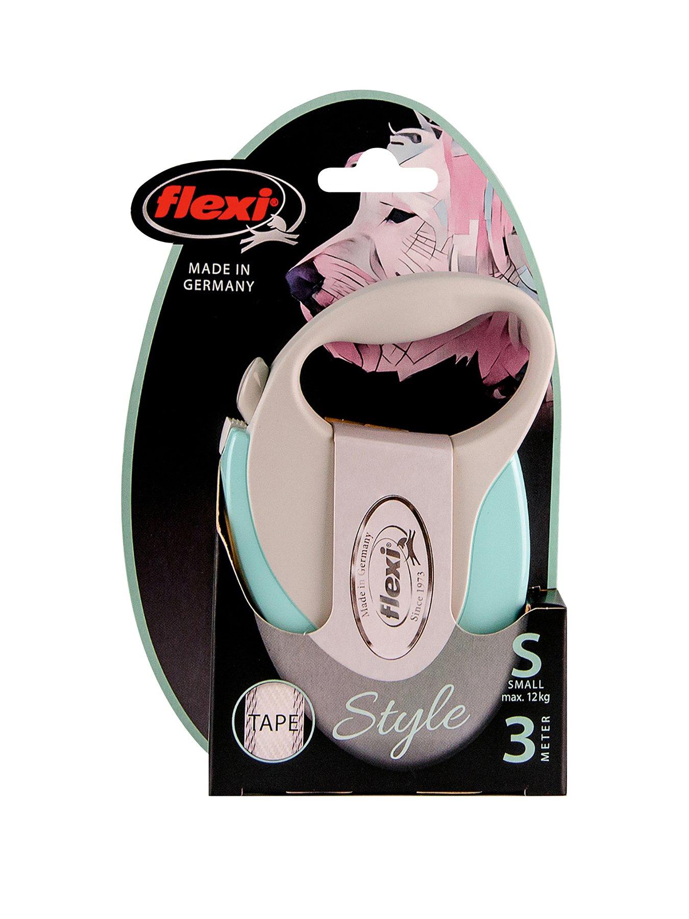 Flexi Style Grey/Mint 3m Tape Dog Walking Lead - Small