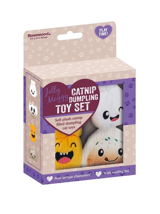 front image of rosewood-catnip-toy-dumpling-set