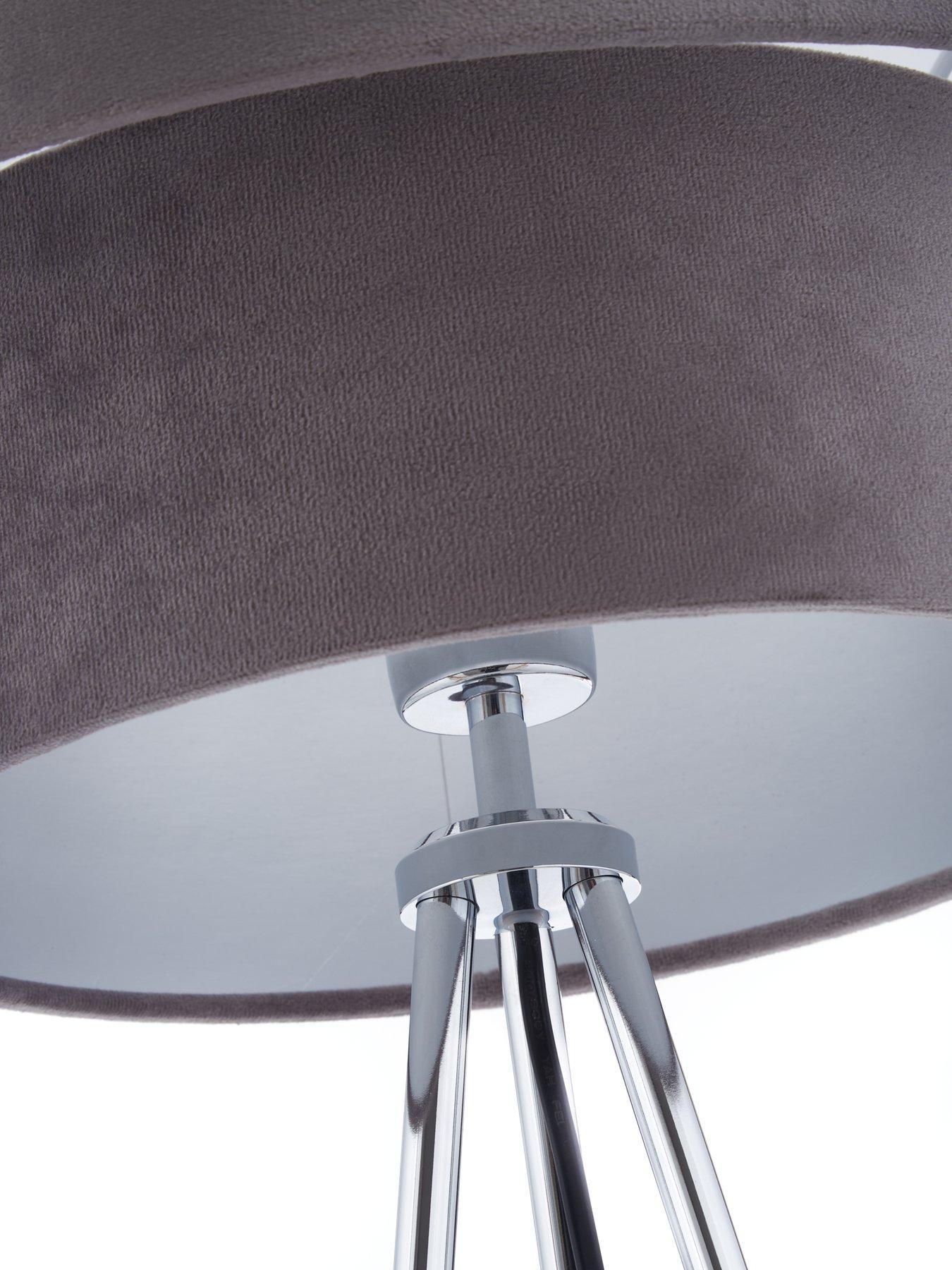  image of very-home-tia-two-tiered-floor-lamp-greysilver