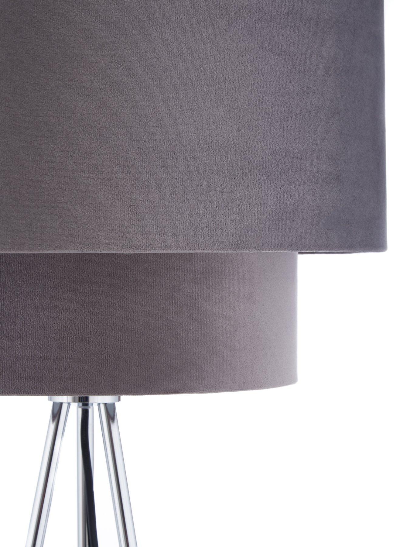  image of very-home-tia-two-tiered-floor-lamp-greysilver