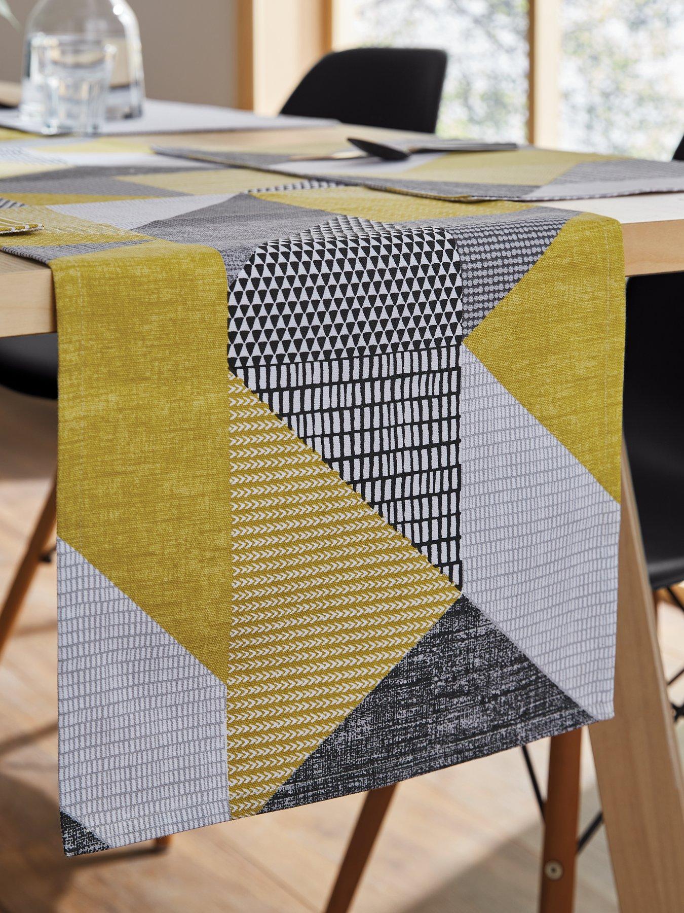 Image 2 of 4 of Catherine Lansfield Larrson Ochre Table&nbsp;Runner