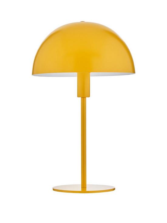 front image of everyday-domed-table-lamp-yellow