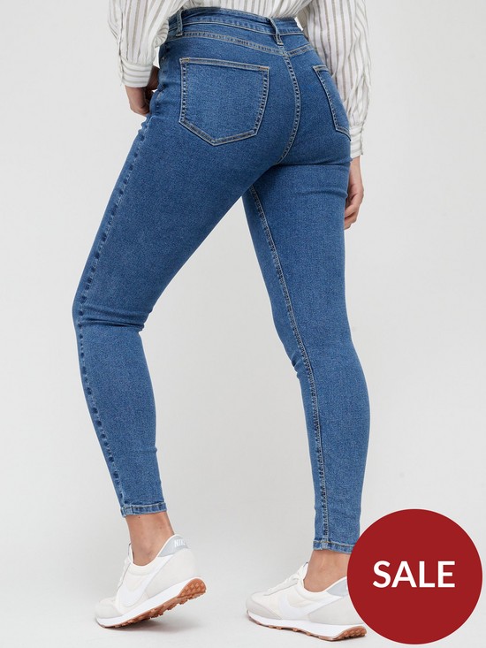 stillFront image of v-by-very-mid-rise-essential-skinny-jean-mid-wash