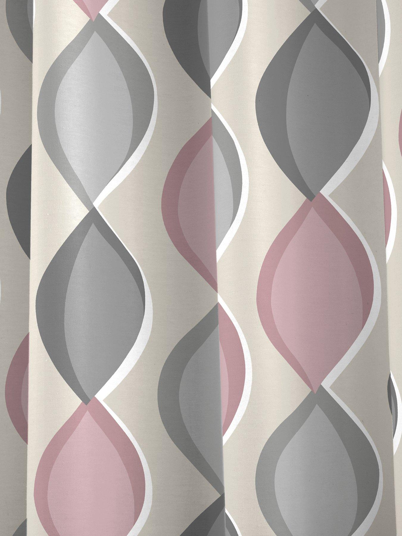 Image 2 of 2 of Fusion Lennox Lined Eyelet Curtains 46x54