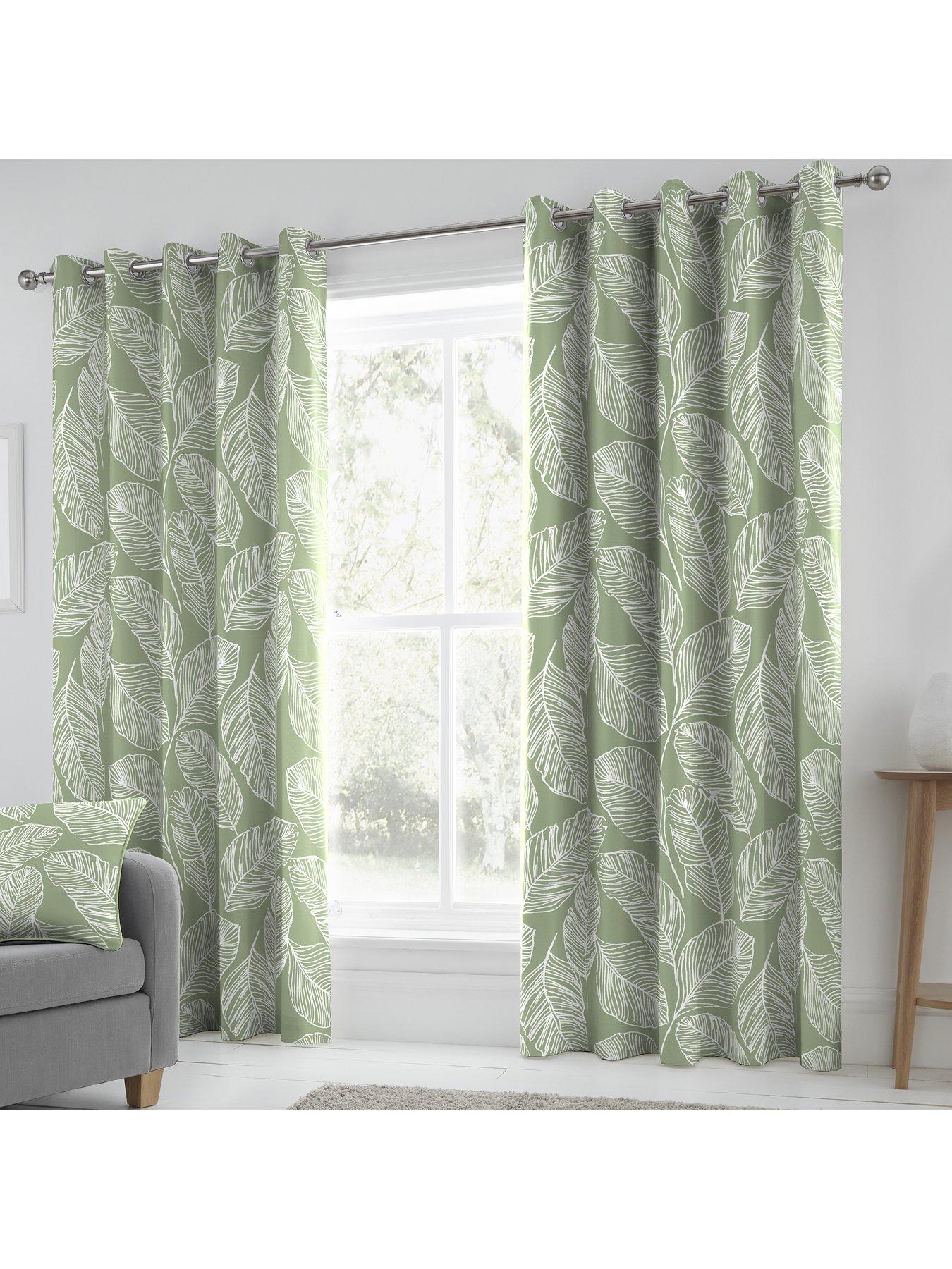 Image 2 of 4 of Fusion Matteo Eyelet Lined&nbsp;Curtains