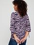 v-by-very-ruched-sleeve-printed-shell-top-zebrastillFront