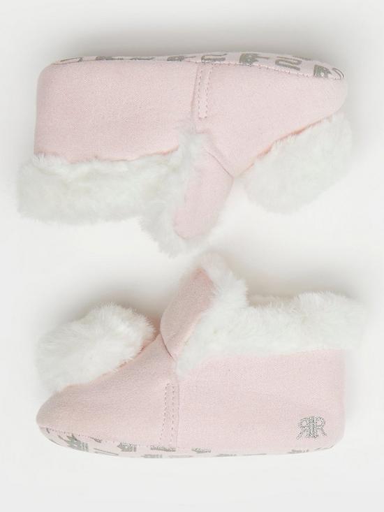 front image of river-island-baby-pom-pom-bootie-baby-pink