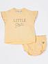  image of river-island-baby-baby-girls-little-sister-bloomer-set-yellow