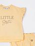  image of river-island-baby-baby-girls-little-sister-bloomer-set-yellow