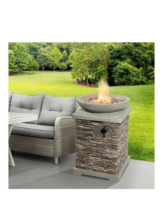 front image of teamson-home-gas-fire-pit-stone-with-lava-rock