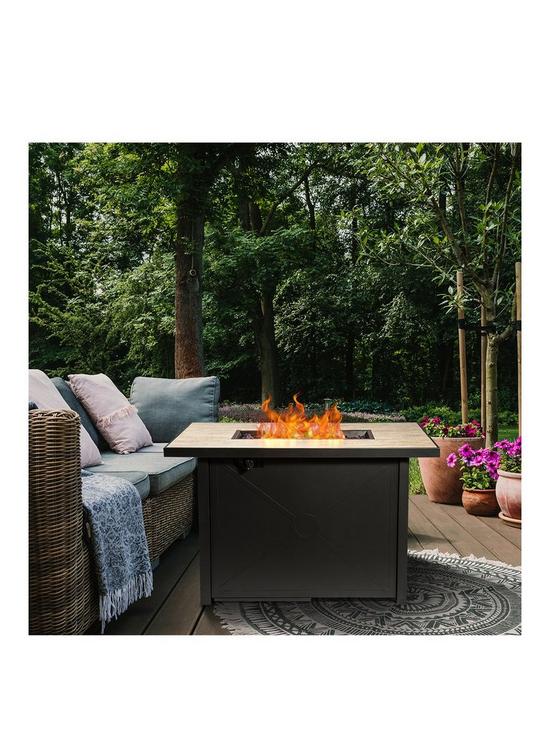 front image of teamson-home-peaktop-gas-fire-pit-steel-with-glass-rocks-cover
