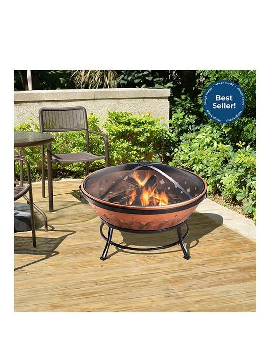 front image of teamson-home-wood-burning-fire-pit-for-logs-steel-with-cover
