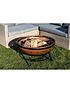  image of teamson-home-wood-burning-fire-pit-for-logs-steel-with-cover