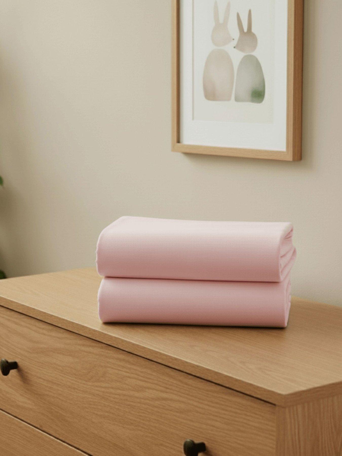 clair-de-lune-2-pack-cotton-fitted-pramcrib-sheets-90-x-40-cm-pink