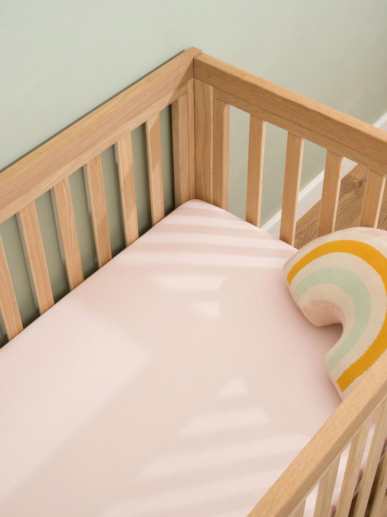 Clair De Lune 2 Pack Fitted Cotton Cot Sheets (120 x 60 cm) - Pink