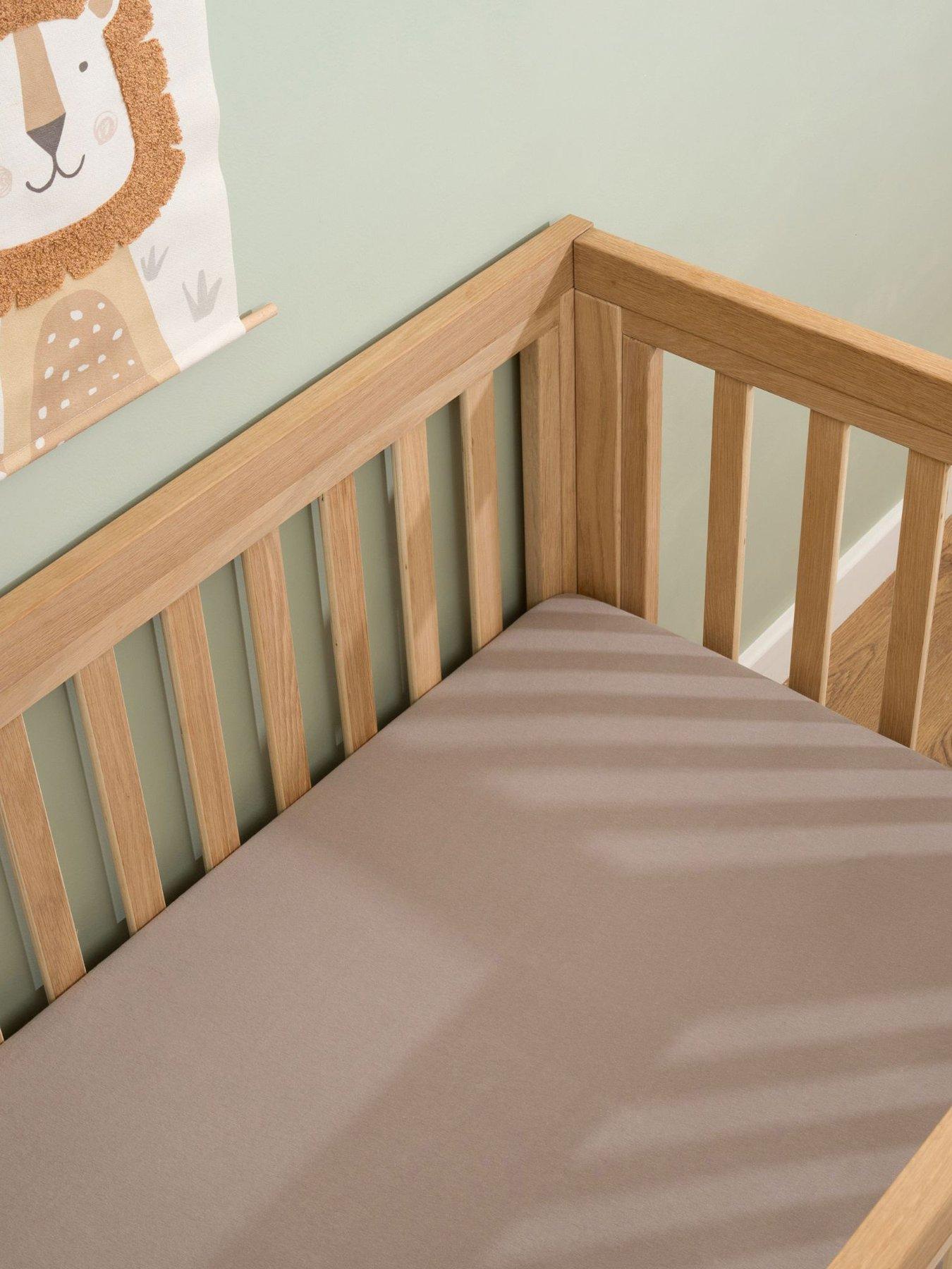  image of clair-de-lune-2-pack-fitted-cotton-cot-sheets-120-x-60-cm-grey
