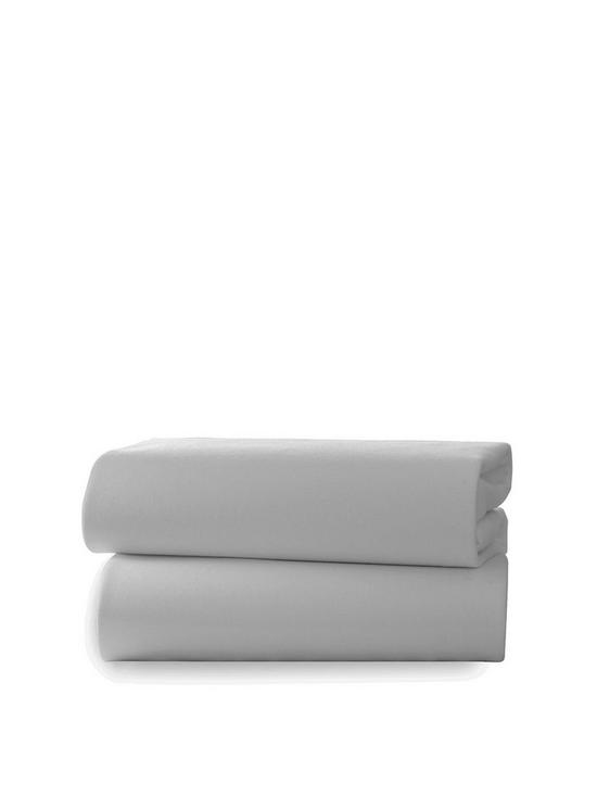 front image of clair-de-lune-pack-of-2-fitted-cot-sheets-grey