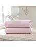  image of clair-de-lune-pack-of-2-fitted-cot-bed-sheets-pink