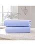  image of clair-de-lune-pack-of-2-fitted-cot-bed-sheets-blue