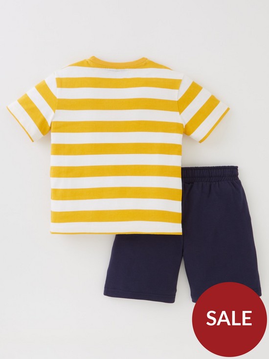 back image of harry-potter-boys-harry-potter-stripe-t-shirt-and-short-set-yellow