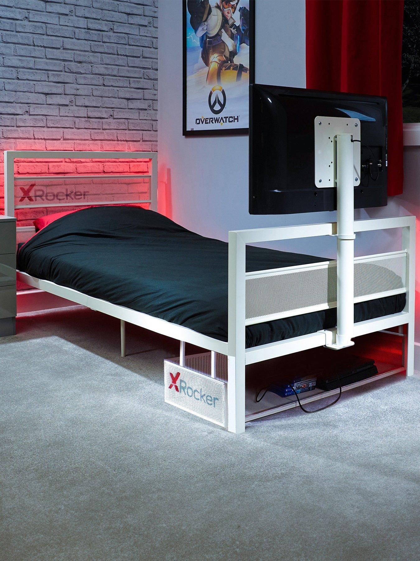 x-rocker-base-camp-single-tv-vesa-mount-bed-white-fits-up-to-32-inch-tv