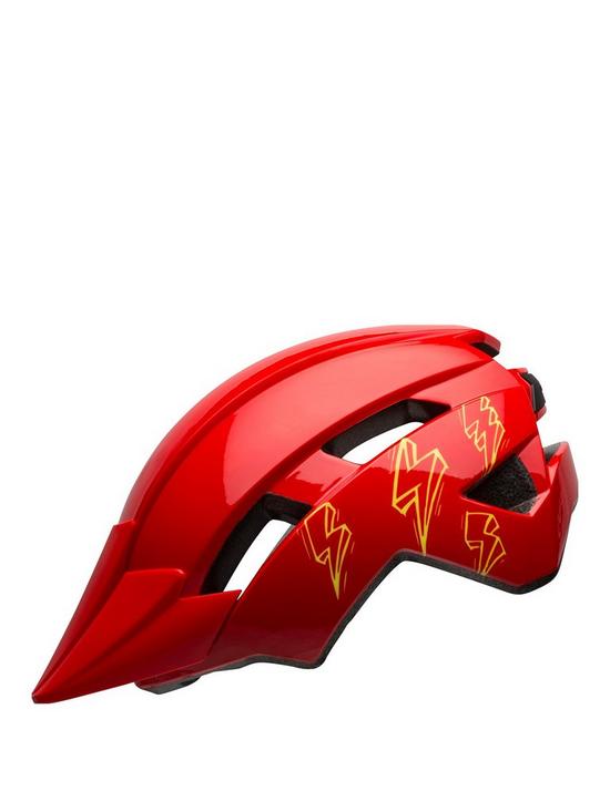 stillFront image of bell-sidetrack-ii-child-helmet-2020-bolts-gloss-red-unisize-47-54cm