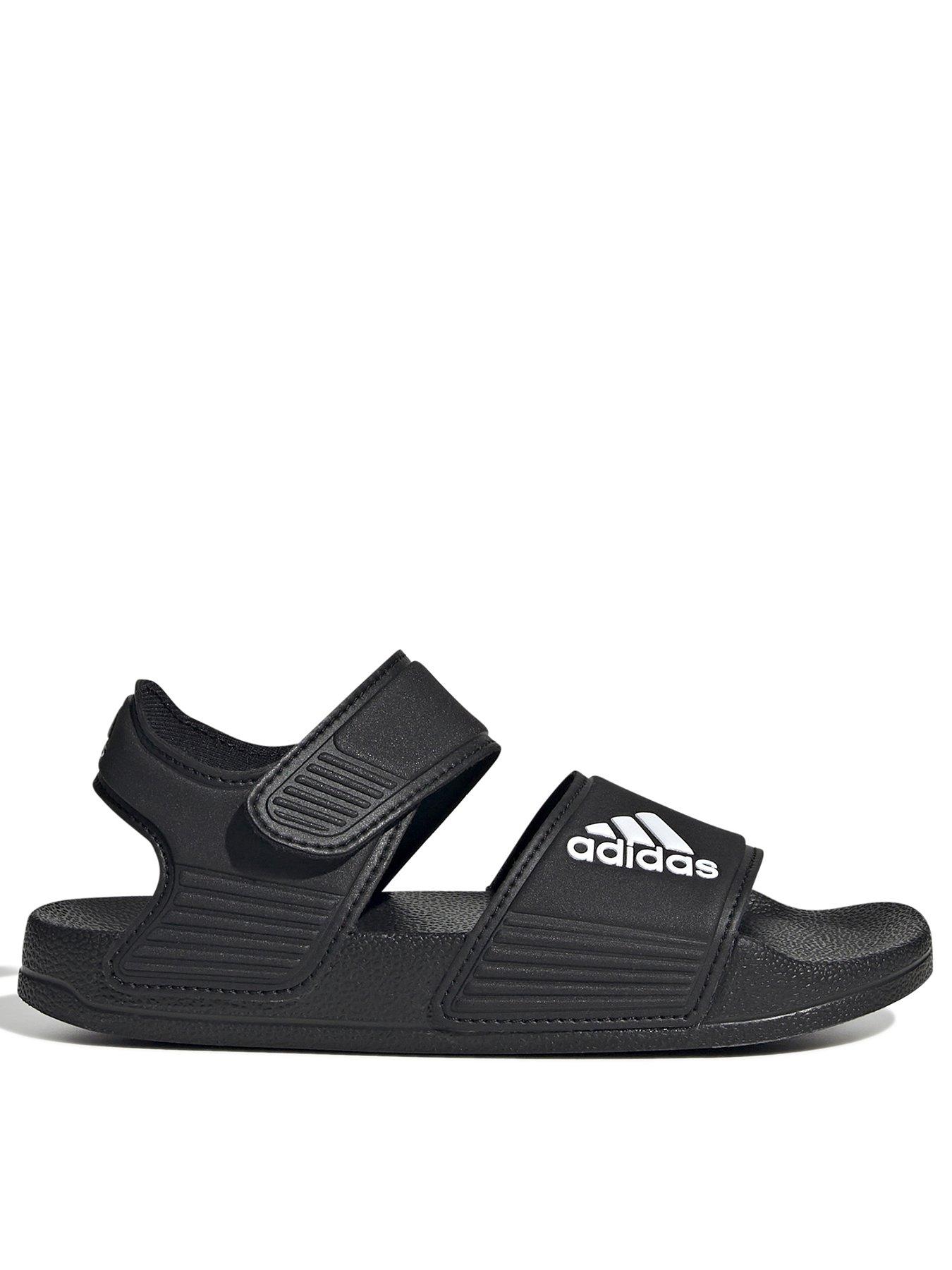 undefined Kids Unisex Adilette Sliders - Black/White