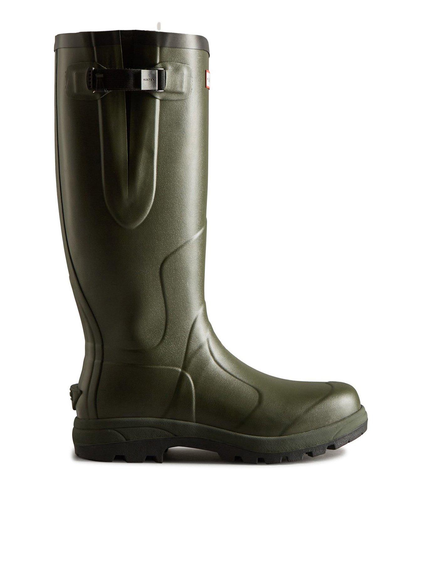  image of hunter-balmoral-classic-side-adjustable-wellingtonnbspbootnbsp--olive