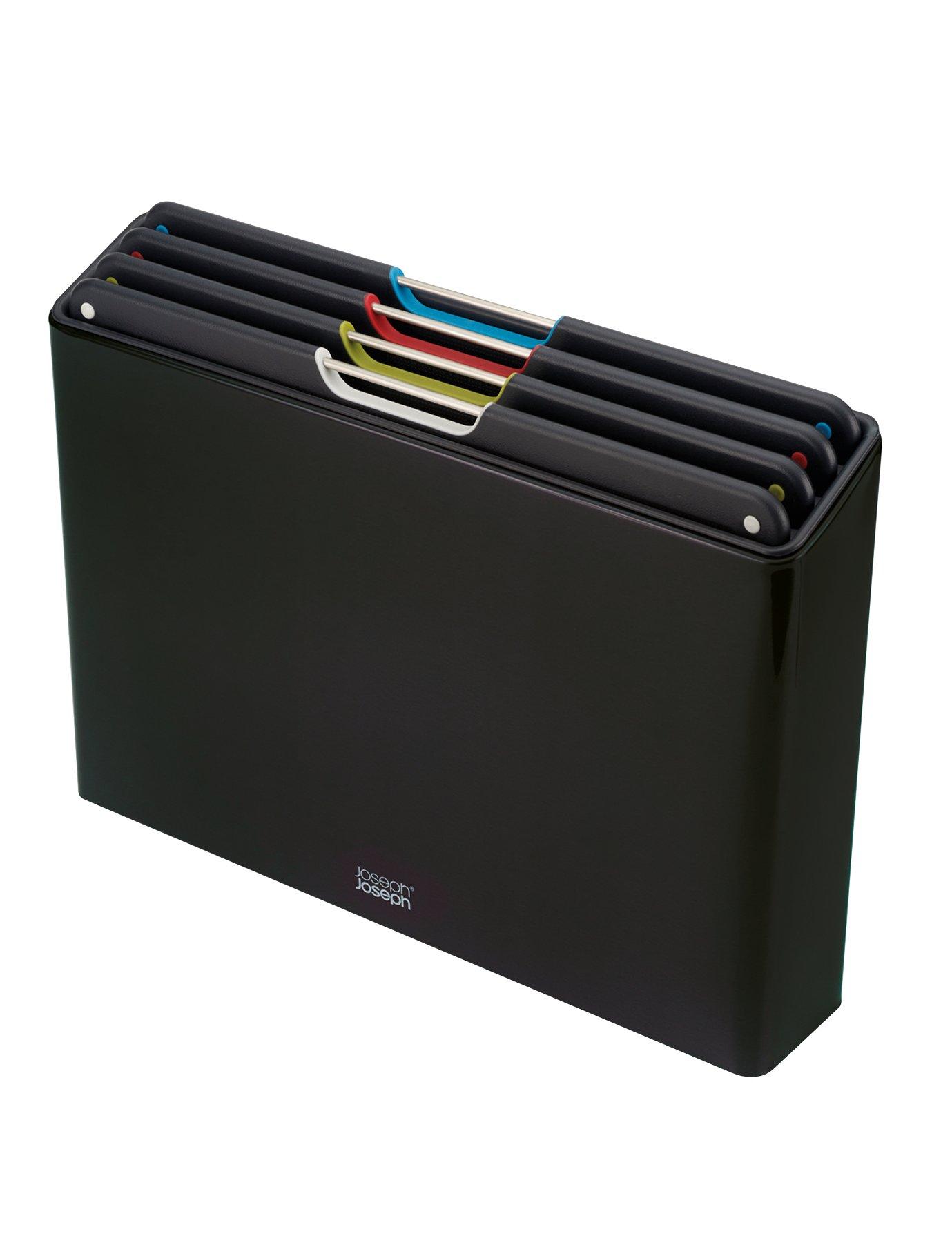Joseph Joseph Folio Steel 4-piece chopping board set - Carbon Black