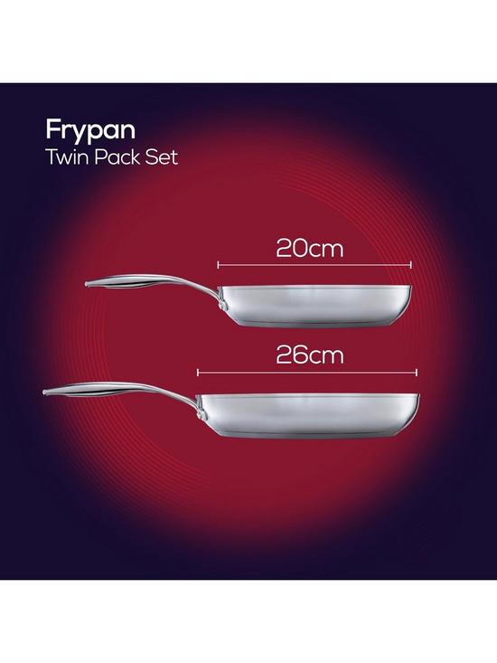stillFront image of circulon-steel-shield-stainless-steel-induction-non-stick-twin-pack-skillet-set-2026cm