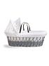  image of clair-de-lune-waffle-white-wicker-deluxe-stand-grey