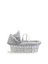  image of clair-de-lune-waffle-grey-wicker-deluxe-stand-white