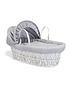  image of clair-de-lune-waffle-grey-wicker-deluxe-stand-white