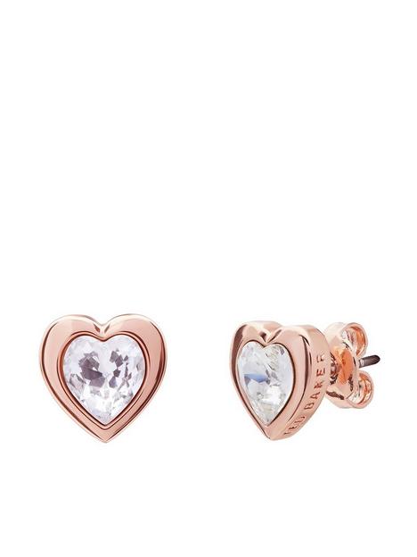 ted-baker-hannbspcrystal-heart-earrings--nbsprose-gold