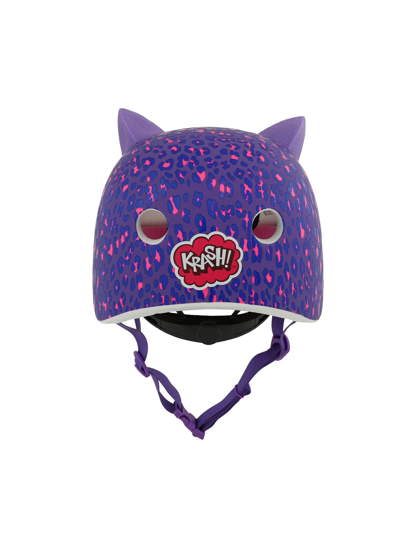  image of krash-leopard-kitty-youth-cycle-helmet-54-58cms-8-with-fit-system