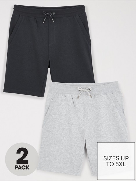 very-man-2-pack-essentials-jog-short-black-amp-grey
